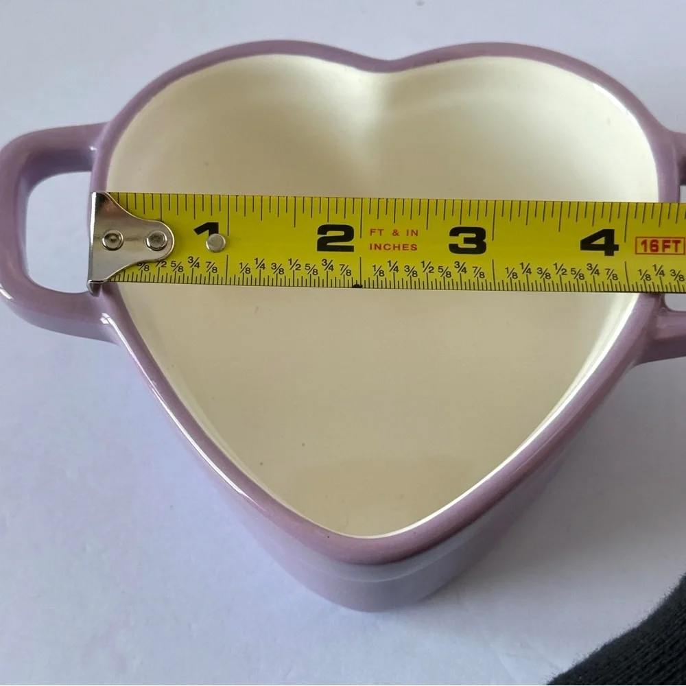 Martha Stewart Heart Cocottes Stoneware - Lavender